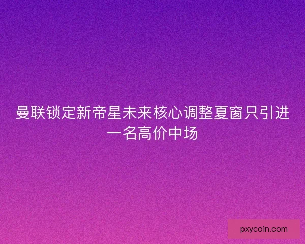 曼联锁定新帝星未来核心调整夏窗只引进一名高价中场